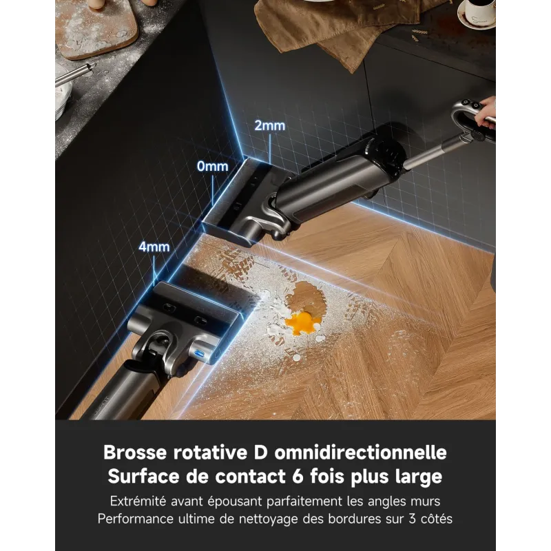 Aspirateur vertical D700 avec fonction serpillière et station de charge Blanc - UWANT - UWD700G