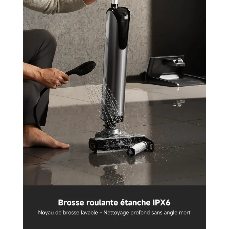Aspirateur vertical D700 avec fonction serpillière et station de charge Blanc - UWANT - UWD700G