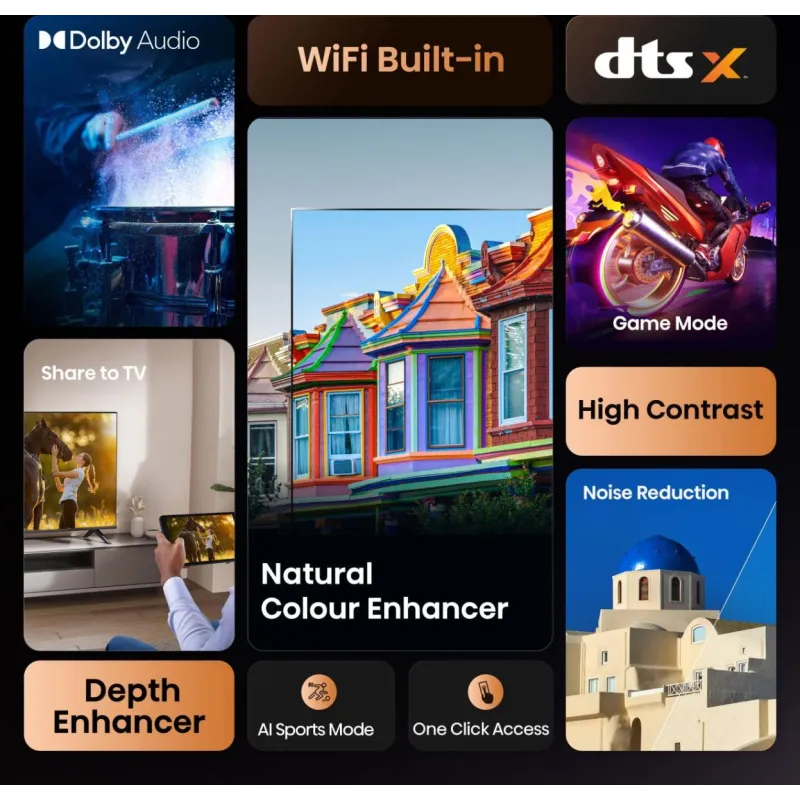 TV - LED - HISENSE - 80cm - HD - 60Hz - Smart TV - 32A4QT