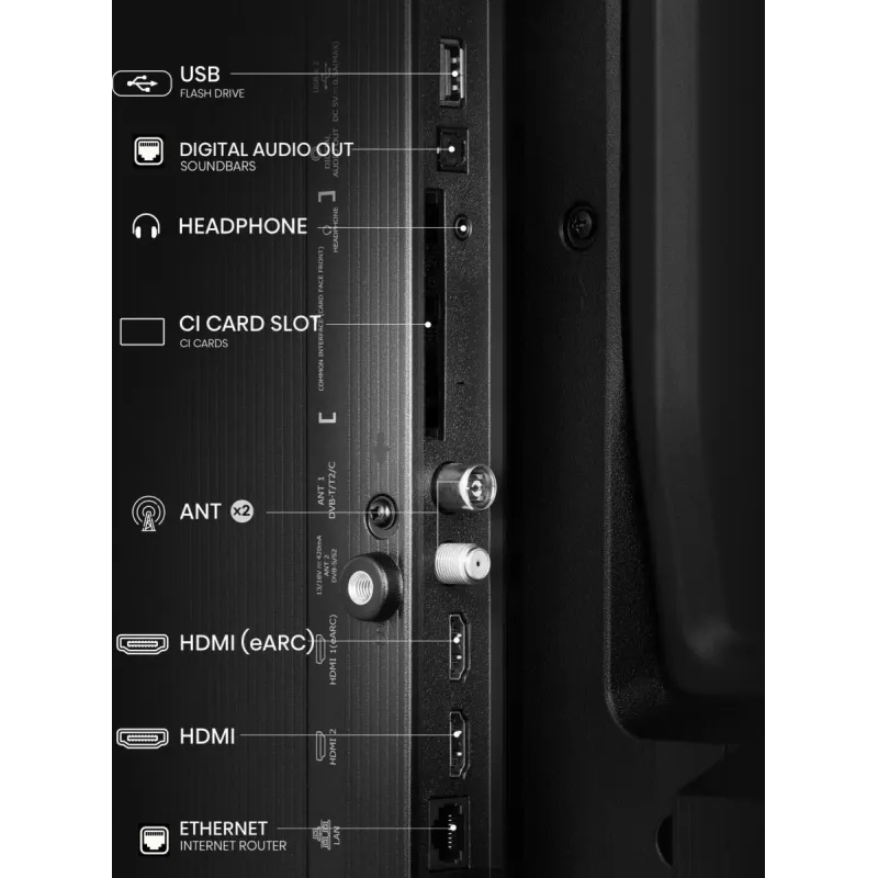 TV - LED - HISENSE - 80cm - HD - 60Hz - Smart TV - 32A4QT