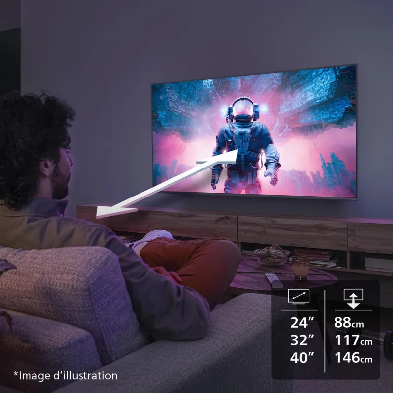 TV - LED - PHILIPS - 100cm - FHD - 60Hz - Smart TV - 40PFS6000/12