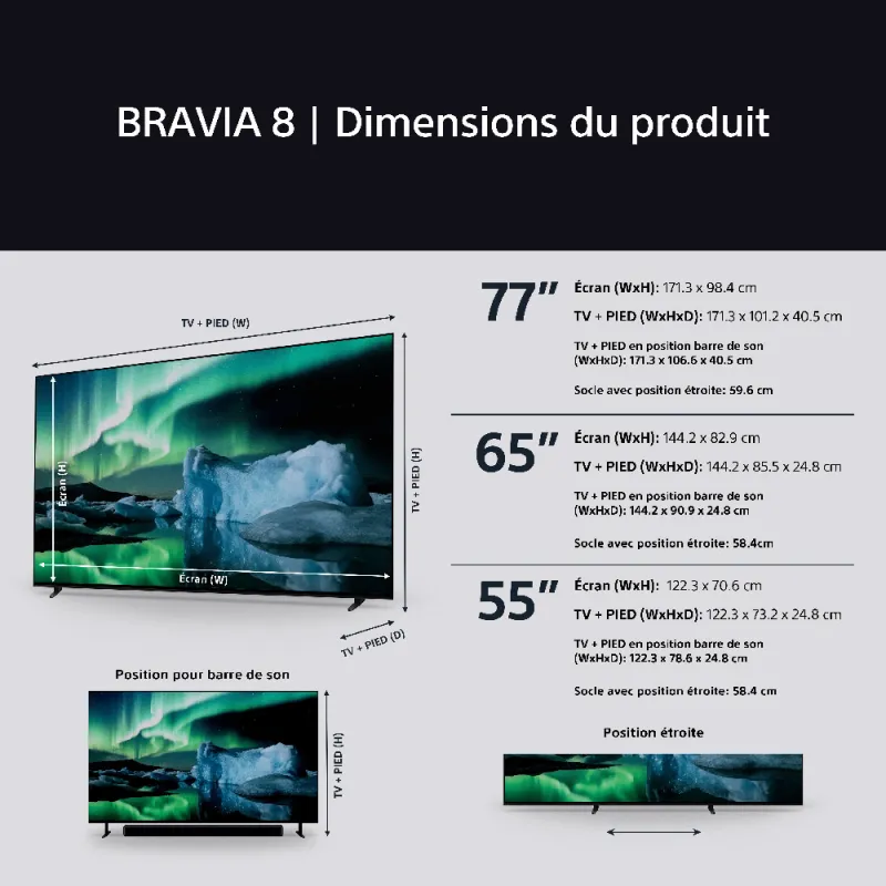 TV - OLED - SONY - 139cm - 4K - 120Hz - Smart TV - K55XR8APAEP