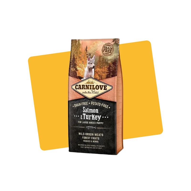 Croquettes pour chiot grande race au saumon & dinde 12kg - CARNILOVE