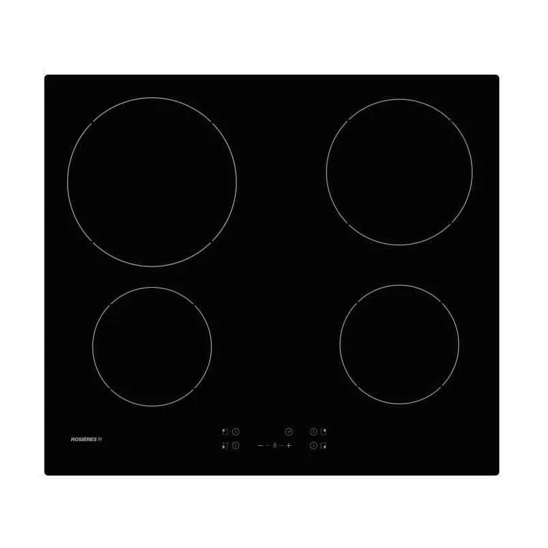 Plaque de cuisson vitrocéramique 4 feux noir - ROSIERES - ROCTH64CT/2