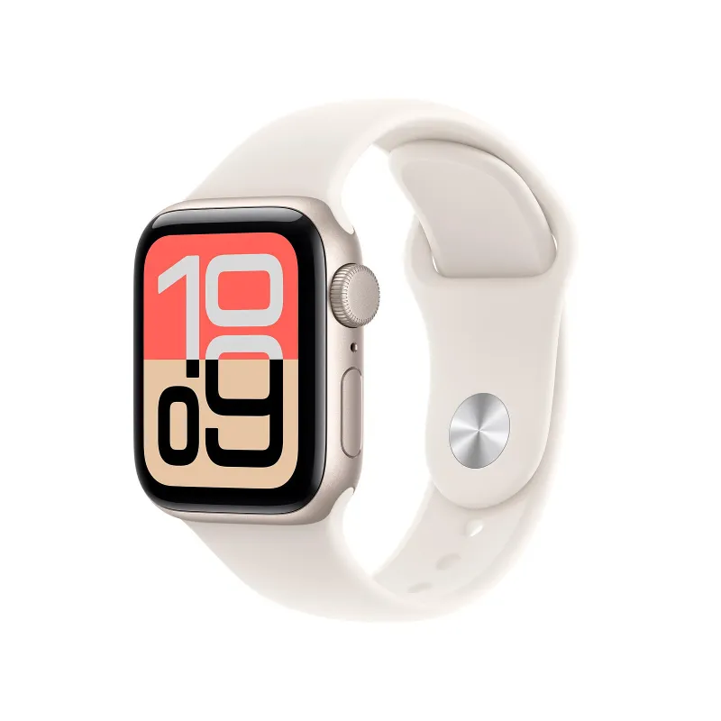 Apple Watch SE GPS 40mm boîtier starlight - APPLE - MEH34ZR/A