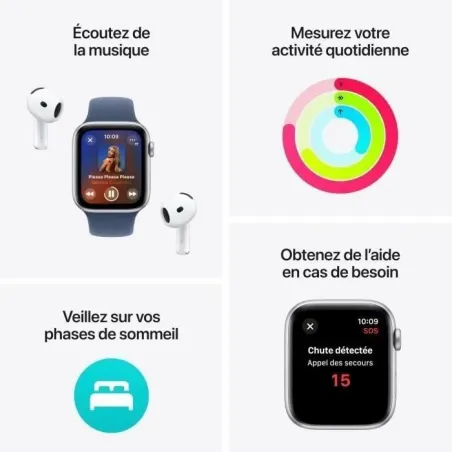 Apple Watch SE GPS 44mm boîtier starlight - APPLE - MXEW3QF/A