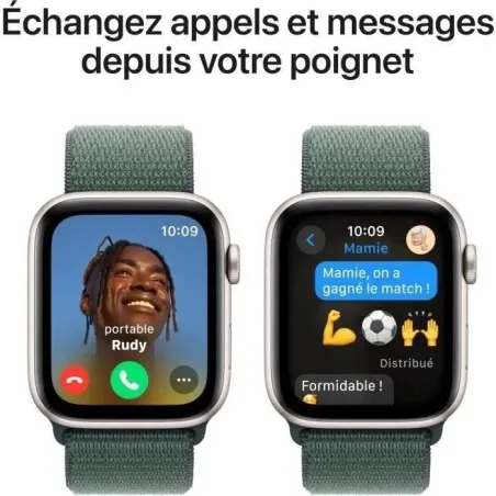 Apple Watch SE GPS 44mm boîtier starlight - APPLE - MXEW3QF/A