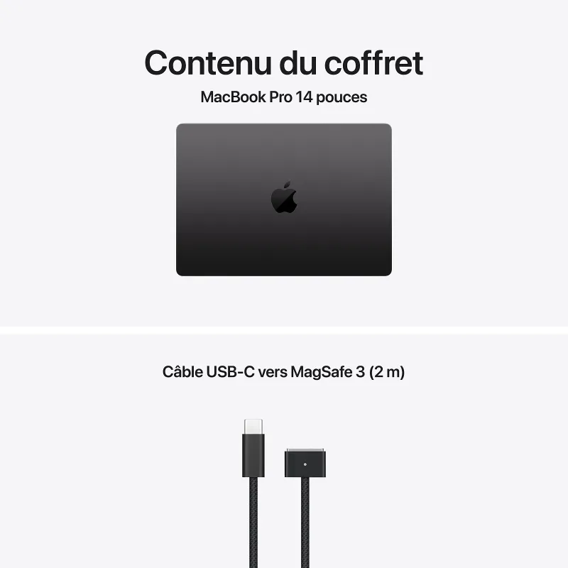 MacBook Pro M5 14" 16/512Go SSD noir sidéral - APPLE - MDE04FN/A