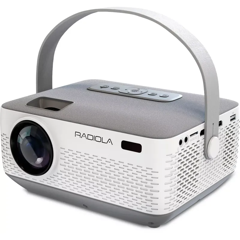 Vidéoprojecteur portable sans fil Bluetooth HD Blanc - RADIOLA - GRRAVPB301