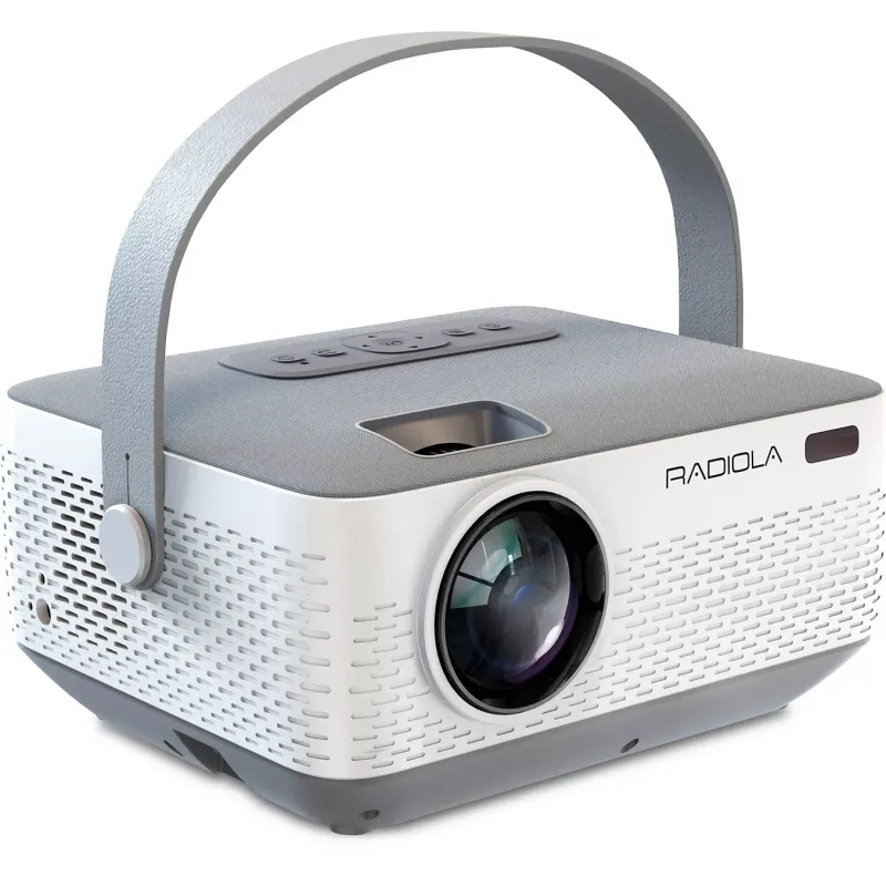 Vidéoprojecteur portable sans fil Bluetooth HD Blanc - RADIOLA - GRRAVPB301