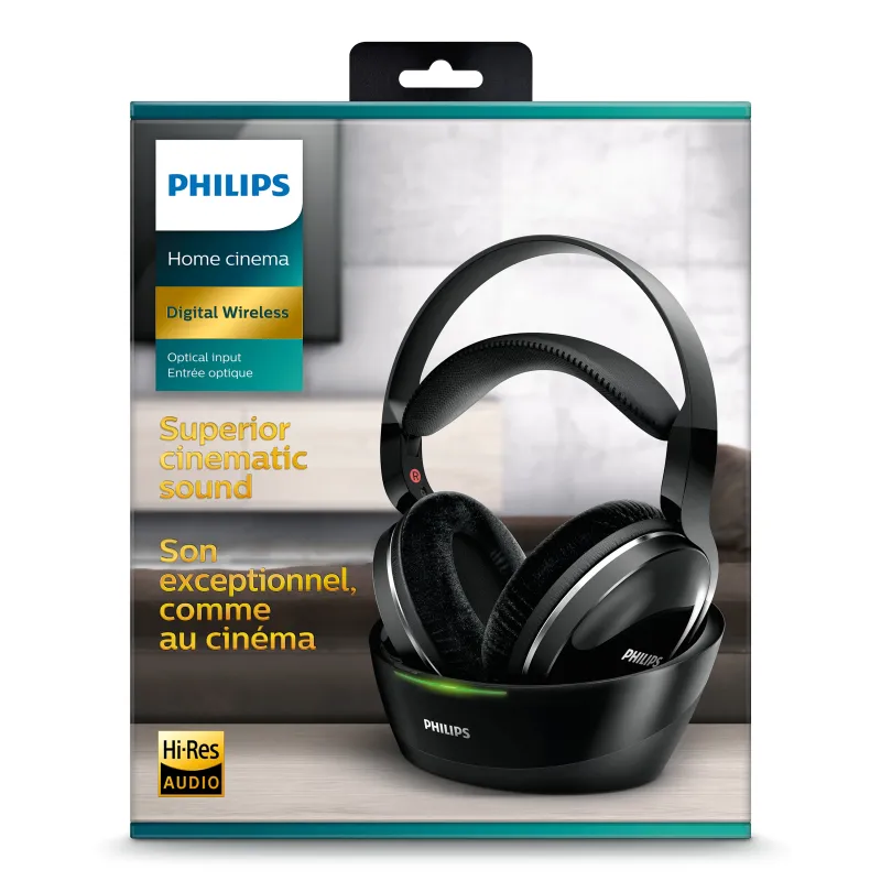 Casque TV sans fil noir - PHILIPS - SHD8850/12
