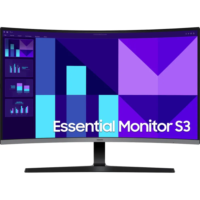 Écran PC incurvé Essential Monitor S3 FHD 32" noir - SAMSUNG - SAM_LS32D396GAUXEN