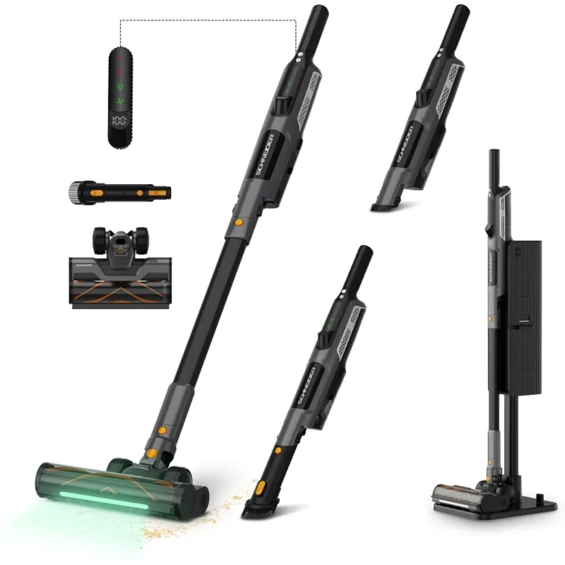 Aspirateur balai avec station de vidange automatique 200W - SCHNEIDER - STATIONVEGA