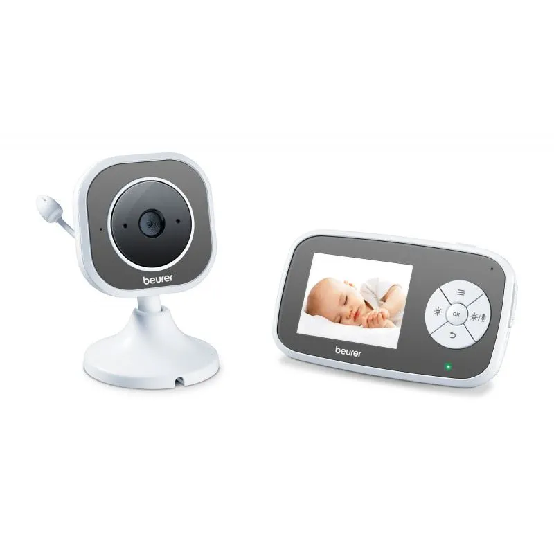 Babyphone vidéo – Écran LCD 2,8" avec vision nocturne et berceuses - BEURER - BY110