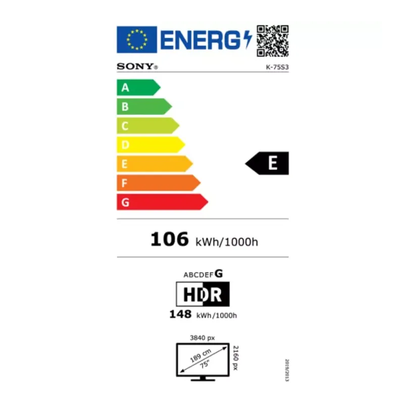 TV - LED - SONY - 189cm - 4K - 50Hz - Smart TV - K75S35BCEI