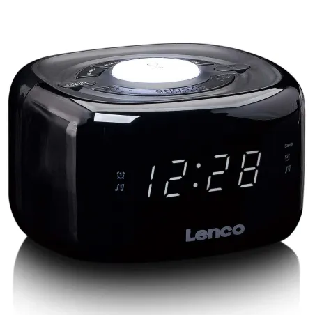Radio réveil FM + veilleuse - LENCO - CR12BK