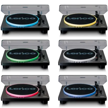 Platine vinyle avec haut-parleur et lumières - LENCO - LS50LEDBK