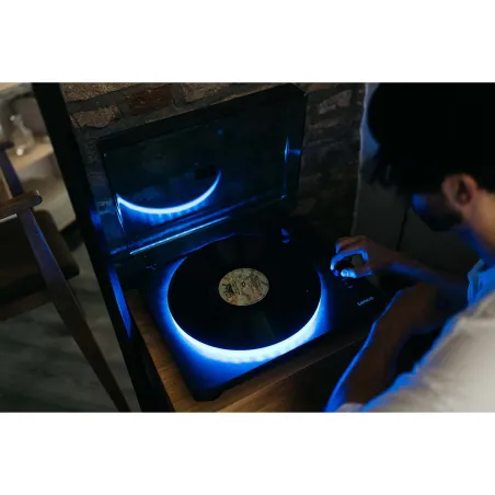 Platine vinyle avec haut-parleur et lumières - LENCO - LS50LEDBK