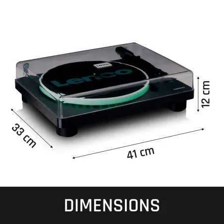 Platine vinyle avec haut-parleur et lumières - LENCO - LS50LEDBK