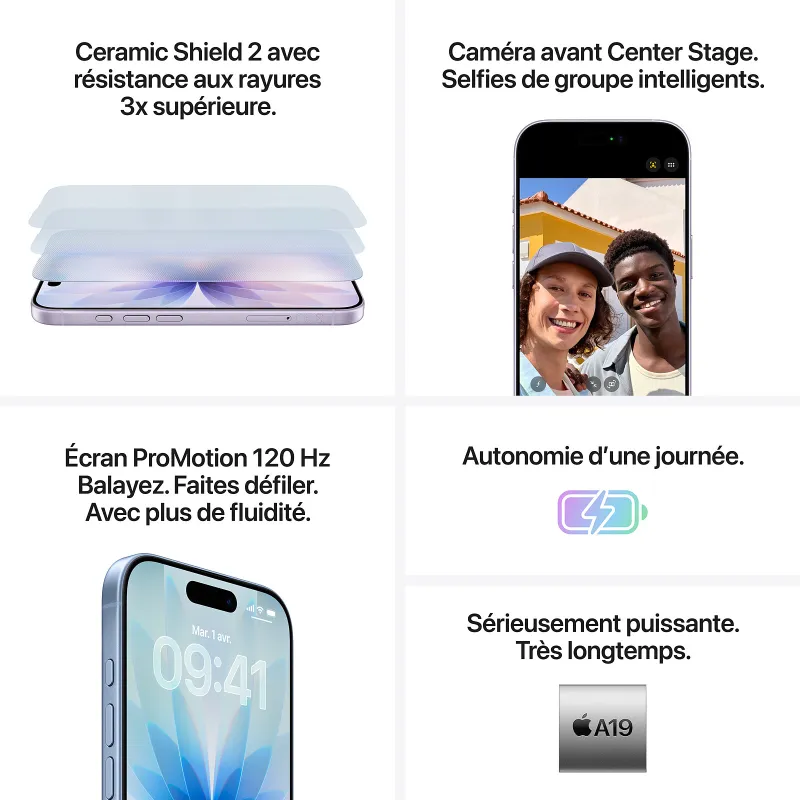 iPhone 17 256 Go lavande (ESIM) - APPLE - IPHONE17256JPNLAV