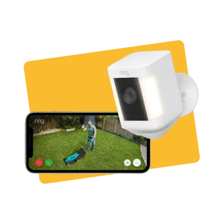 Caméra de surveillance extérieure wifi sans fil avec projecteurs LED blanche - RING - RING8230419