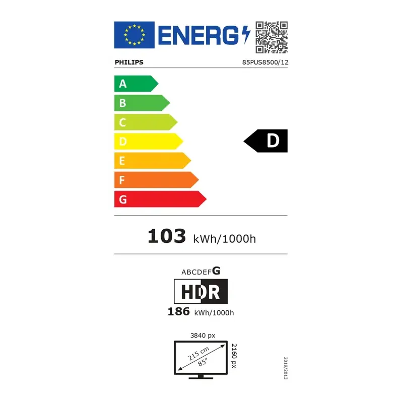 TV - QLED - PHILIPS - 215cm - 4K - 60Hz - Smart TV - Ambilight - 85PUS8500/12