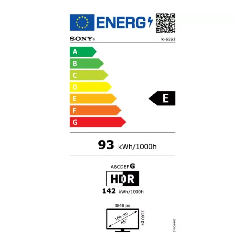 TV - LED - SONY - 164cm - 4K - 50Hz - Smart TV - K65S35BCEI