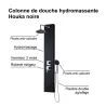 Colonne de douche hydromassante Houka Noir - EDOUARD ROUSSEAU