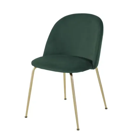 Ginette - Chaise en velours vert forêt - MAISONS DU MONDE