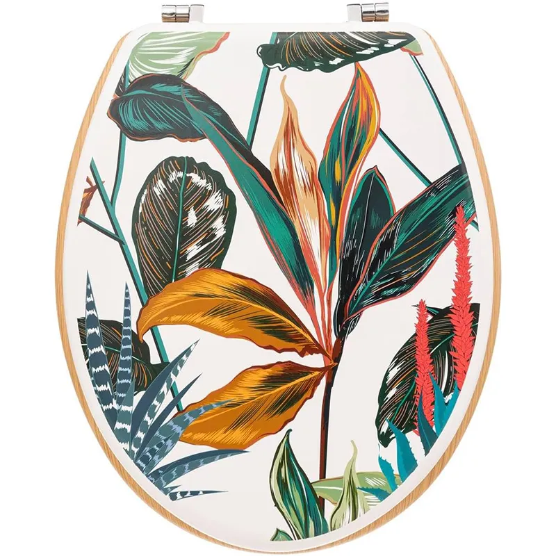 Abattant WC Palawan en bois et charnières en zinc - 5FIVE