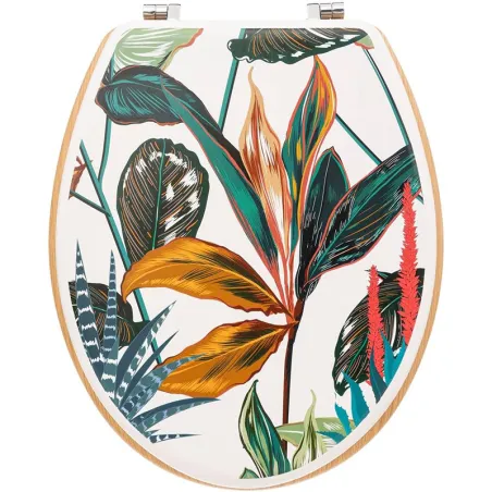 Abattant WC Palawan en bois et charnières en zinc - 5FIVE