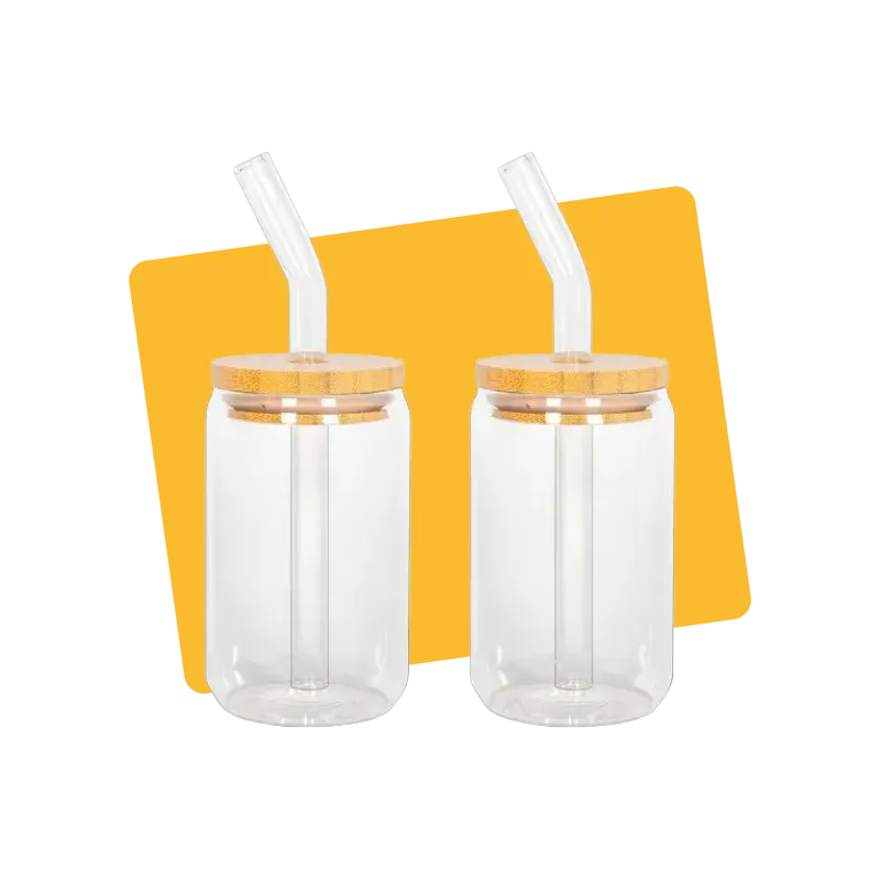 Set de 2 verres avec pailles - LIVOO - MEN413