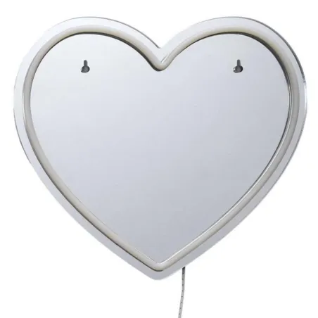 Miroir LED effet néon cœur 30 cm Rouge - PARIS PRIX