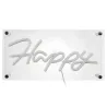 Lampe acrylique effet néon Happy Bleu - PARIS PRIX