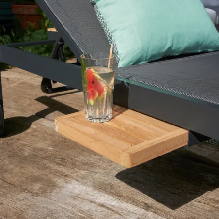 Bain de soleil inclinable Persea Gris - NATERIAL