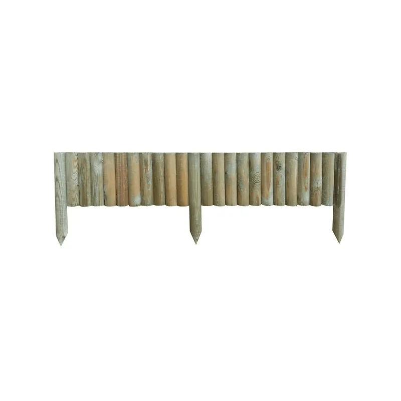 Bordure demi-rondin à planter 20/35 × 120 cm - CERLAND
