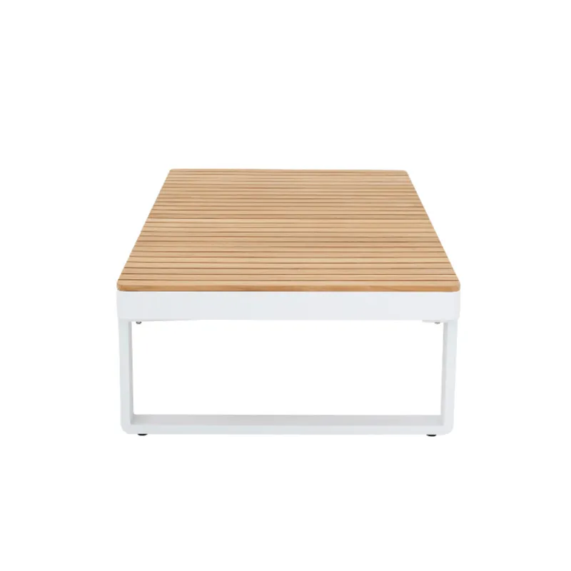 Table basse rectangulaire Persea 115 × 70 cm Blanc - NATERIAL