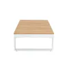 Table basse rectangulaire Persea 115 × 70 cm Blanc - NATERIAL