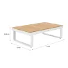 Table basse rectangulaire Persea 115 × 70 cm Blanc - NATERIAL