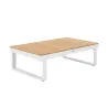 Table basse rectangulaire Persea 115 × 70 cm Blanc - NATERIAL