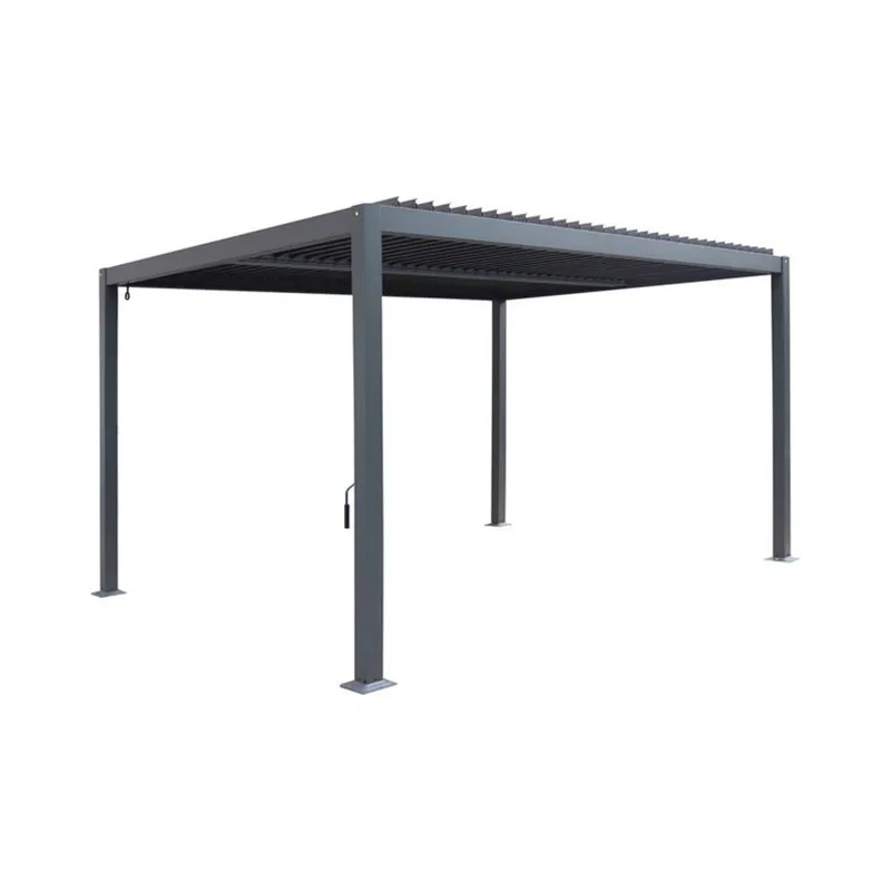 Pergola autoportante Evonis 4x3 m Gris - HESPERIDE