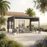 Pergola autoportante Evonis 4x3 m Gris - HESPERIDE