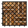 Lot de 9 dalles clipsables effet bois d’acacia 30x30 cm - HESPERIDE