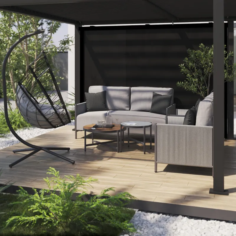 Pergola bioclimatique Clima 6,14x3,13 m Gris anthracite - NATERIAL