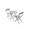 Set table et chaises de jardin pliantes Camargue Anthracite - HESPERIDE