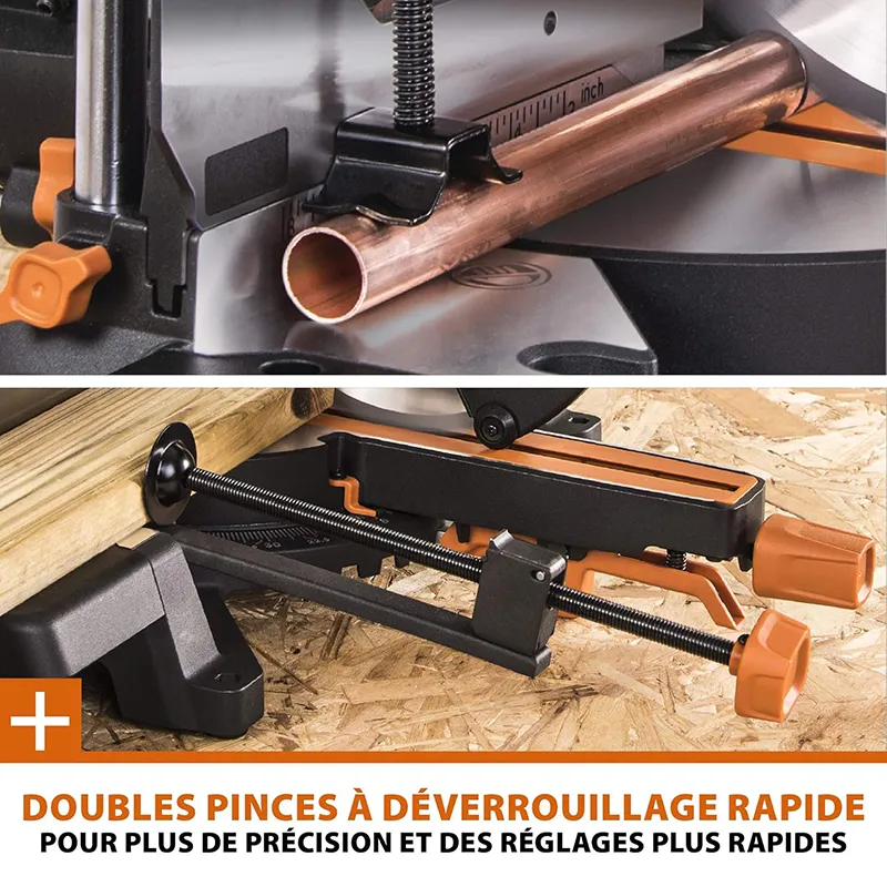 Scie à onglet radiale 255mm 2000 W R255SMS-DB+ - EVOLUTION POWER TOOLS