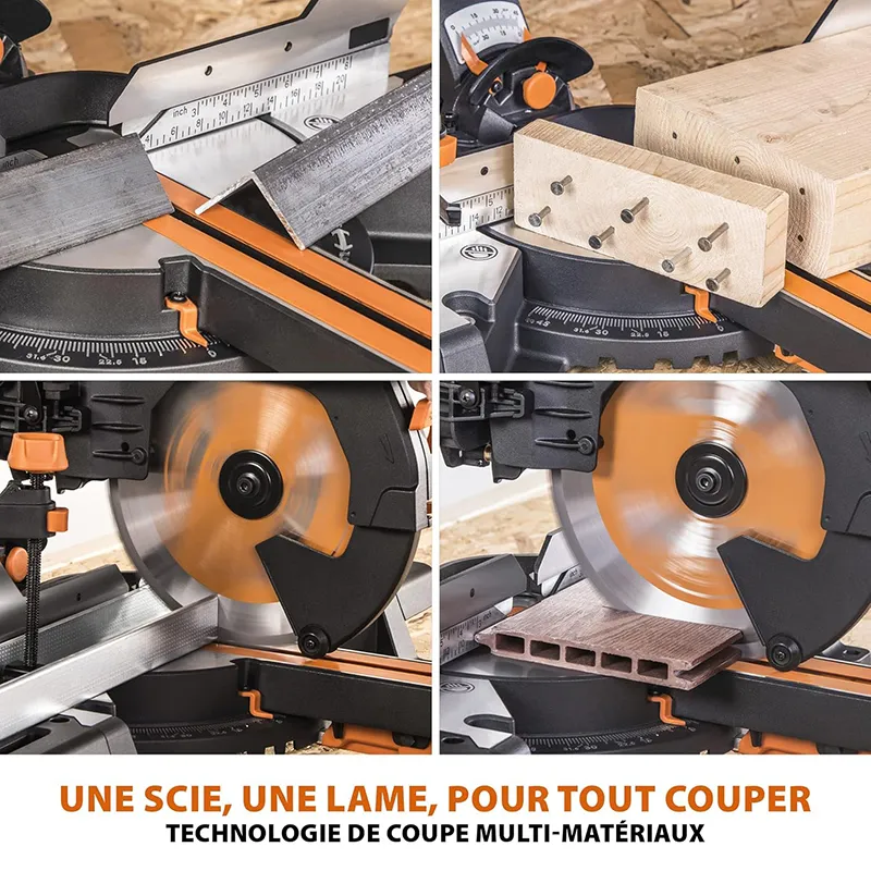 Scie à onglet radiale 255mm 2000 W R255SMS-DB+ - EVOLUTION POWER TOOLS