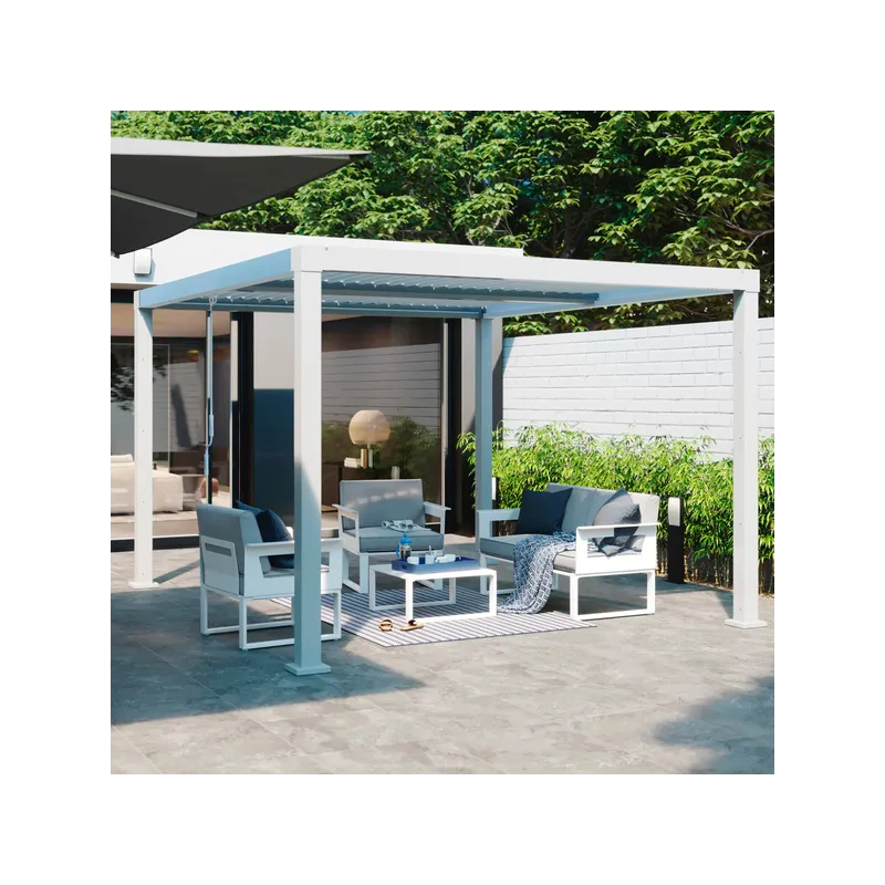 Salon de jardin Odyssea 4 places Blanc - NATERIAL