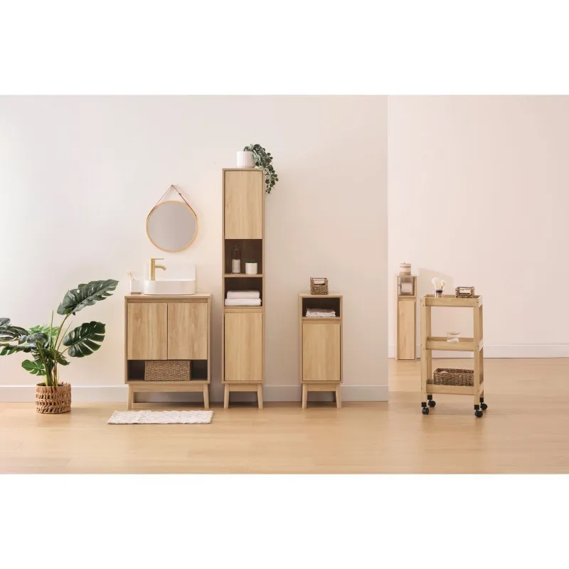 Meuble sous-lavabo Abana 2 portes Beige - 5FIVE
