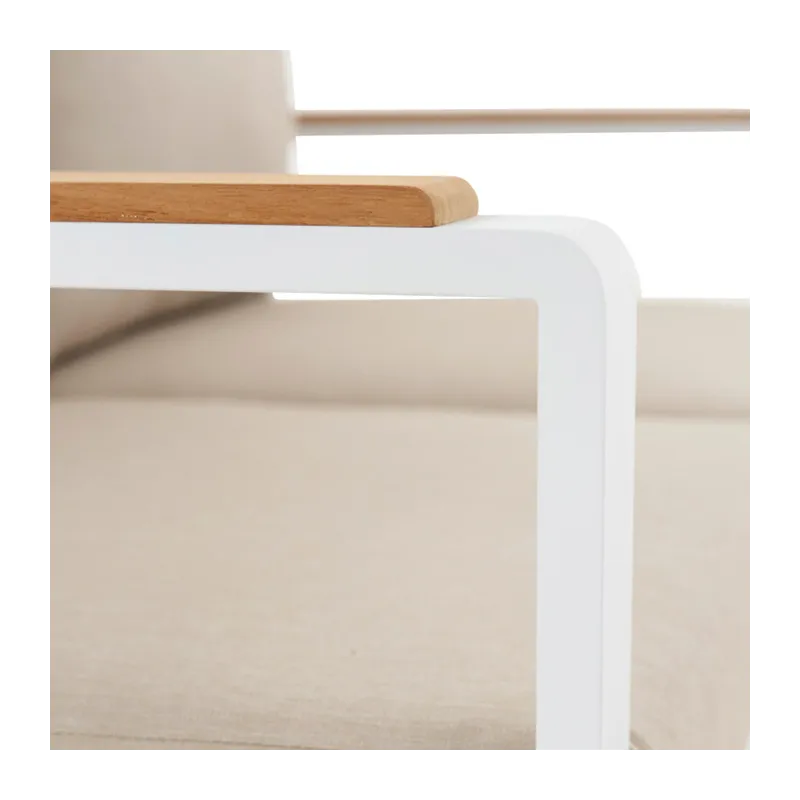 Canapé de jardin 2 places Persea Blanc/Beige - NATERIAL